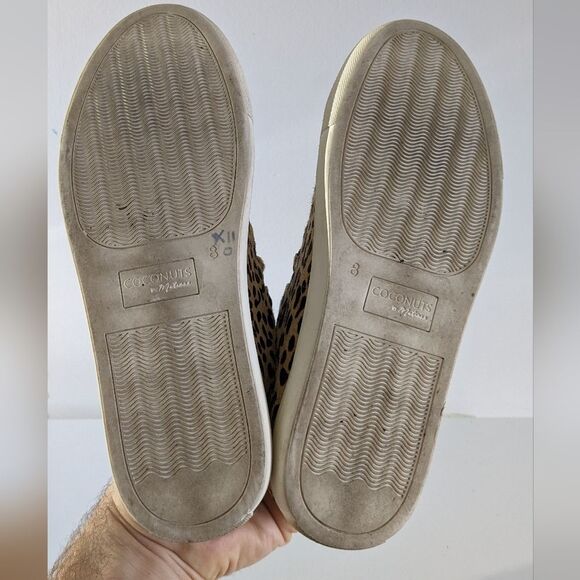 Coconuts by Matisse Calf Hair Leopard Print Lace Up Sneakers Shoes - Picture 6 of 6